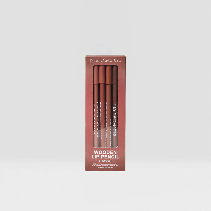 Wooden Lip Pencil 6 Pc Set