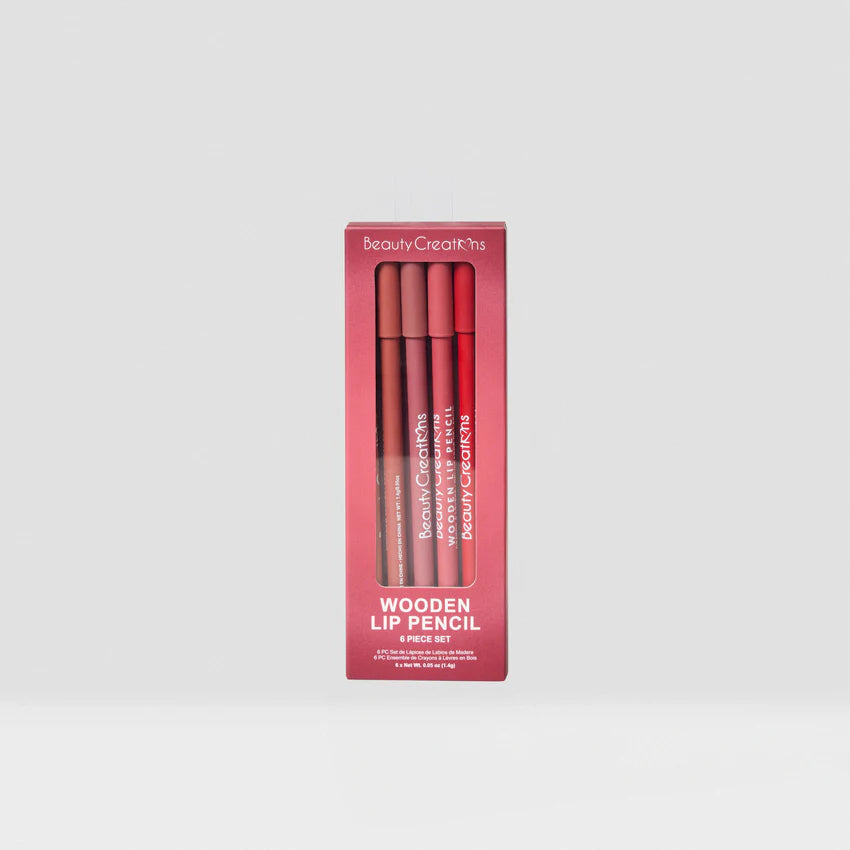 Wooden Lip Pencil 6 Pc Set