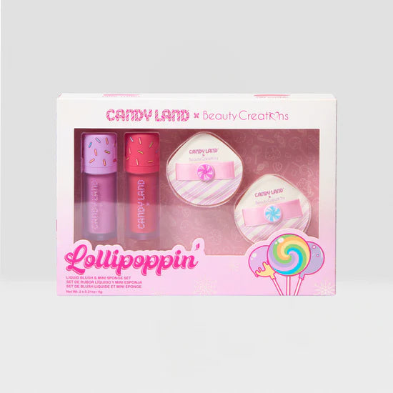 Candy Land x Beauty Creations Lollipoppin' Liquid Blush & Mini Sponge Set