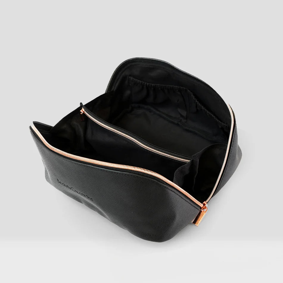 Wide-Open Travel Beauty Bag – Bolsa de Viaje con Compartimentos 🧳💖