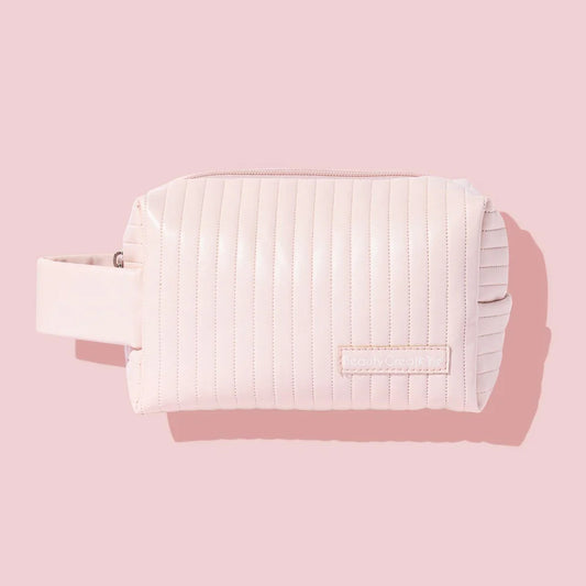 Ballet Pink Quilted Toiletry Bag – Estuche Acolchado Rosa 💼🎀 (2 Tamaños)