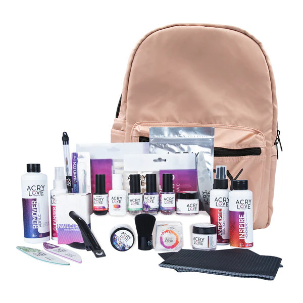 Kit Profesional de Acrílico Acrylove - Incluye Mochila Nude